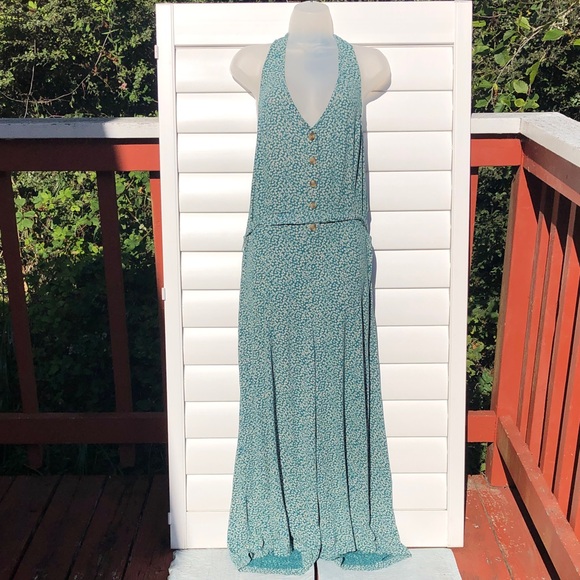 American Eagle Outfitters Pants - American Eagle Outfitters Green Halter Jumpsuit